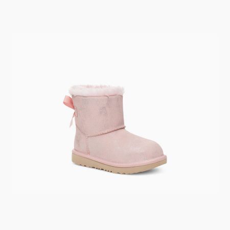 UGG Mini Bailey Bow II Shimmer - Boots Barn - Rosa (NO-R549)